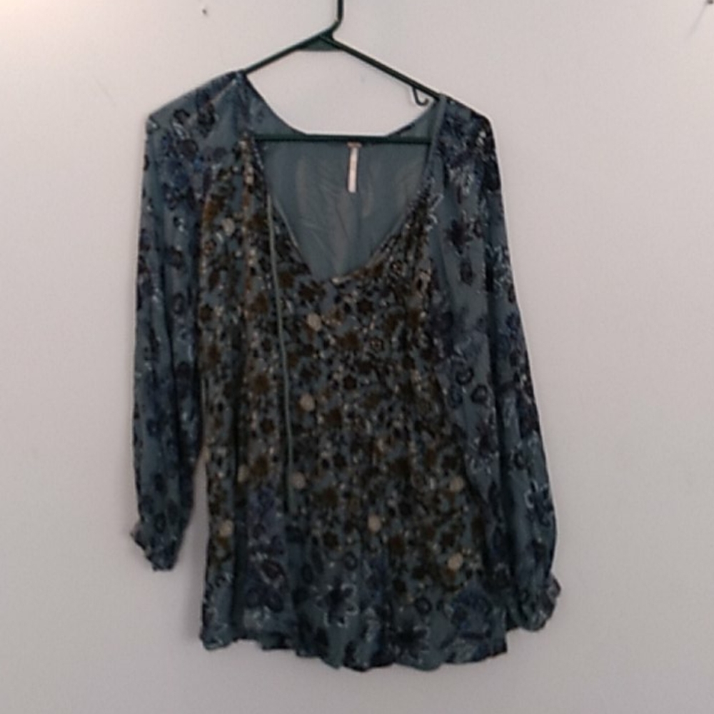 Free people floral shirt sz S